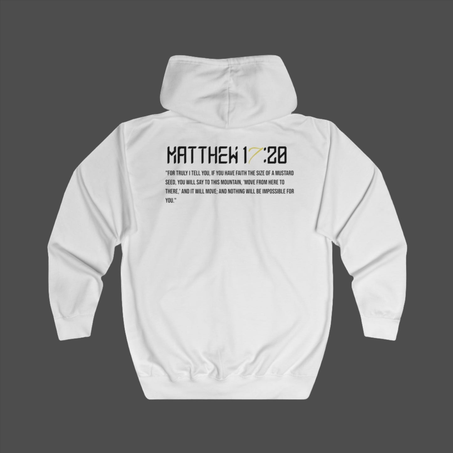 MATTHEW 17:20 ZIP UP