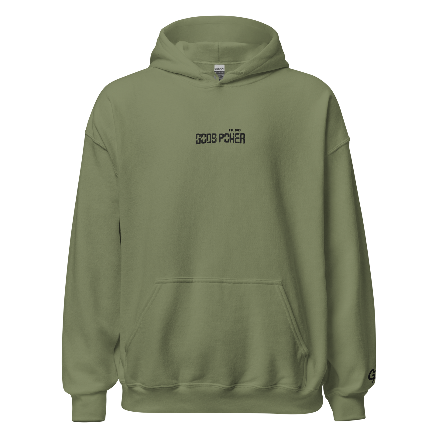 Gods Power Military Green Hoodie